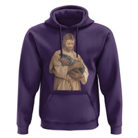 Jesus Loves Moo Deng Hoodie Bouncy Pig Cute Pygmy Hippo Meme