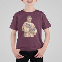 Jesus Loves Moo Deng T Shirt For Kid Bouncy Pig Cute Pygmy Hippo Meme - Wonder Print Shop