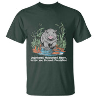 Baby Hippo Moo Deng T Shirt Unbothered Bouncy Pig Meme Cute Viral - Wonder Print Shop