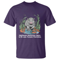 Baby Hippo Moo Deng T Shirt Unbothered Bouncy Pig Meme Cute Viral - Wonder Print Shop