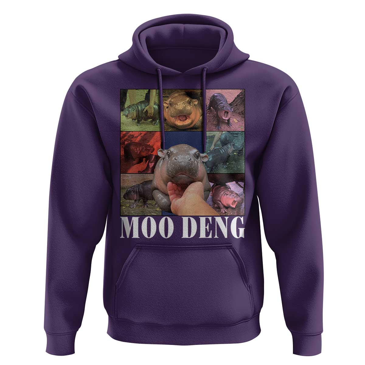 Baby Hippo Moo Deng Hoodie Pygmy Hippo Cute Zoo For Family