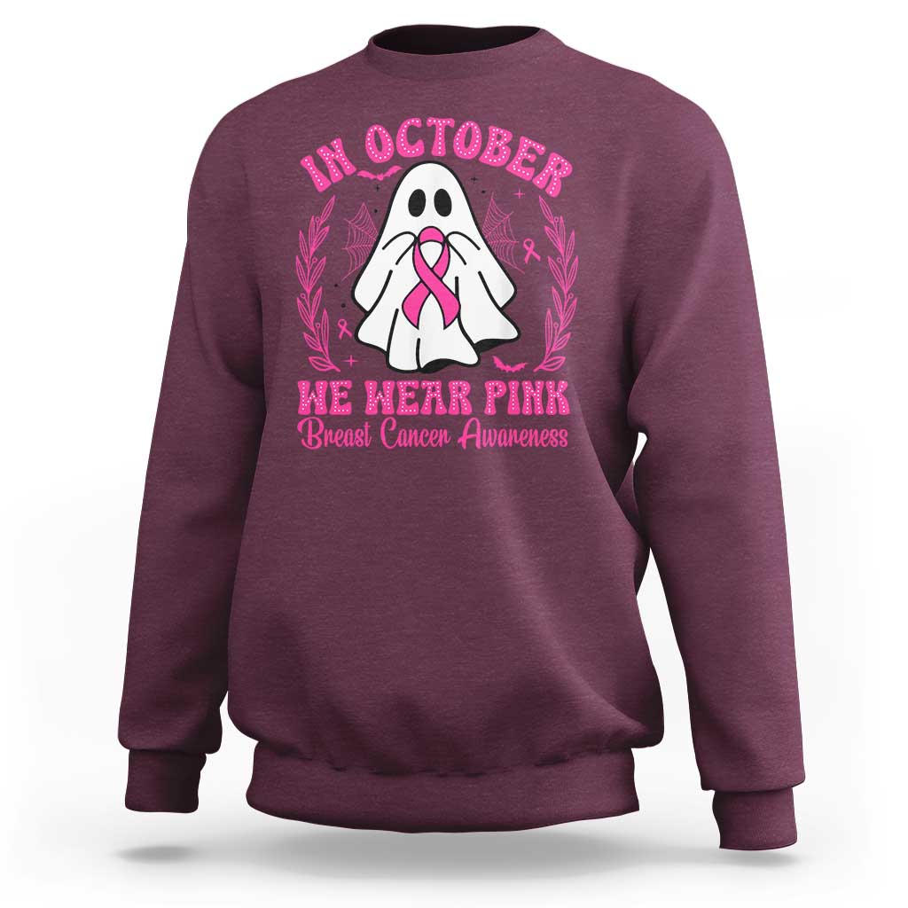 Breast Cancer Awareness Sweatshirt In October We Wear Pink - Wonder Print Shop