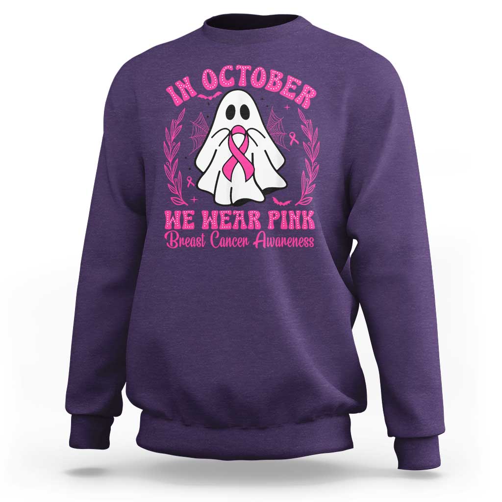 Breast Cancer Awareness Sweatshirt In October We Wear Pink - Wonder Print Shop