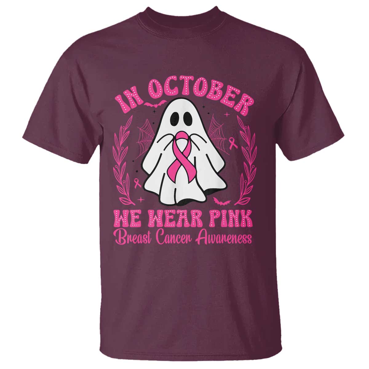 Breast Cancer Awareness T Shirt In October We Wear Pink - Wonder Print Shop
