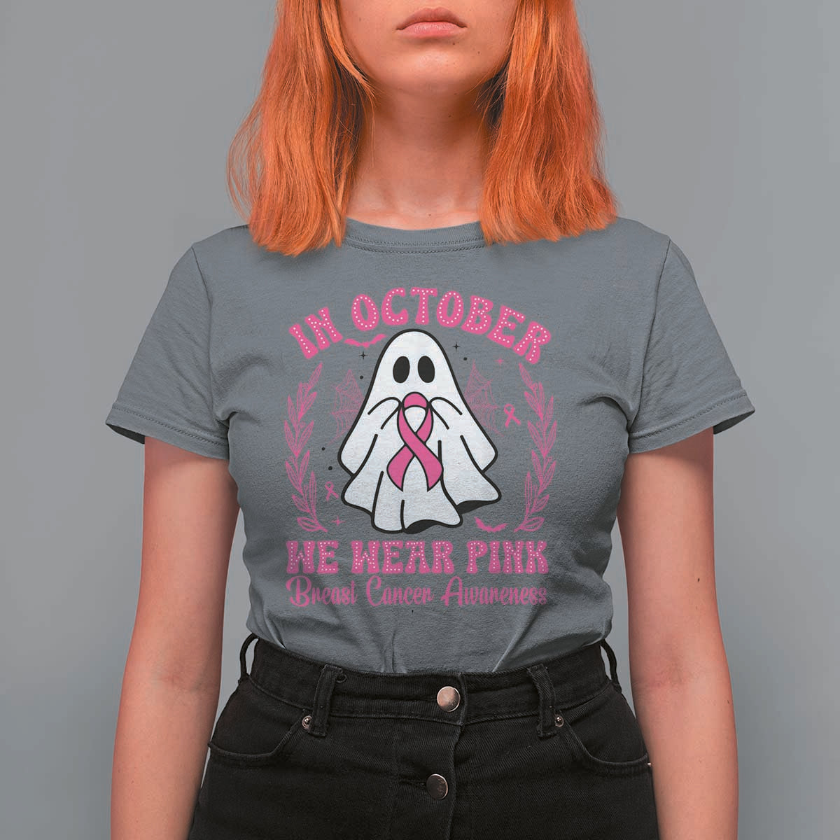 Breast Cancer Awareness T Shirt For Women In October We Wear Pink - Wonder Print Shop