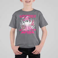 Breast Cancer Awareness T Shirt For Kid In October We Wear Pink Ghost - Wonder Print Shop