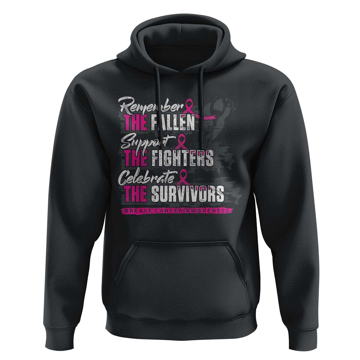 Breast Cancer Awareness Hoodie Remember The Fallen Support The Fighters
