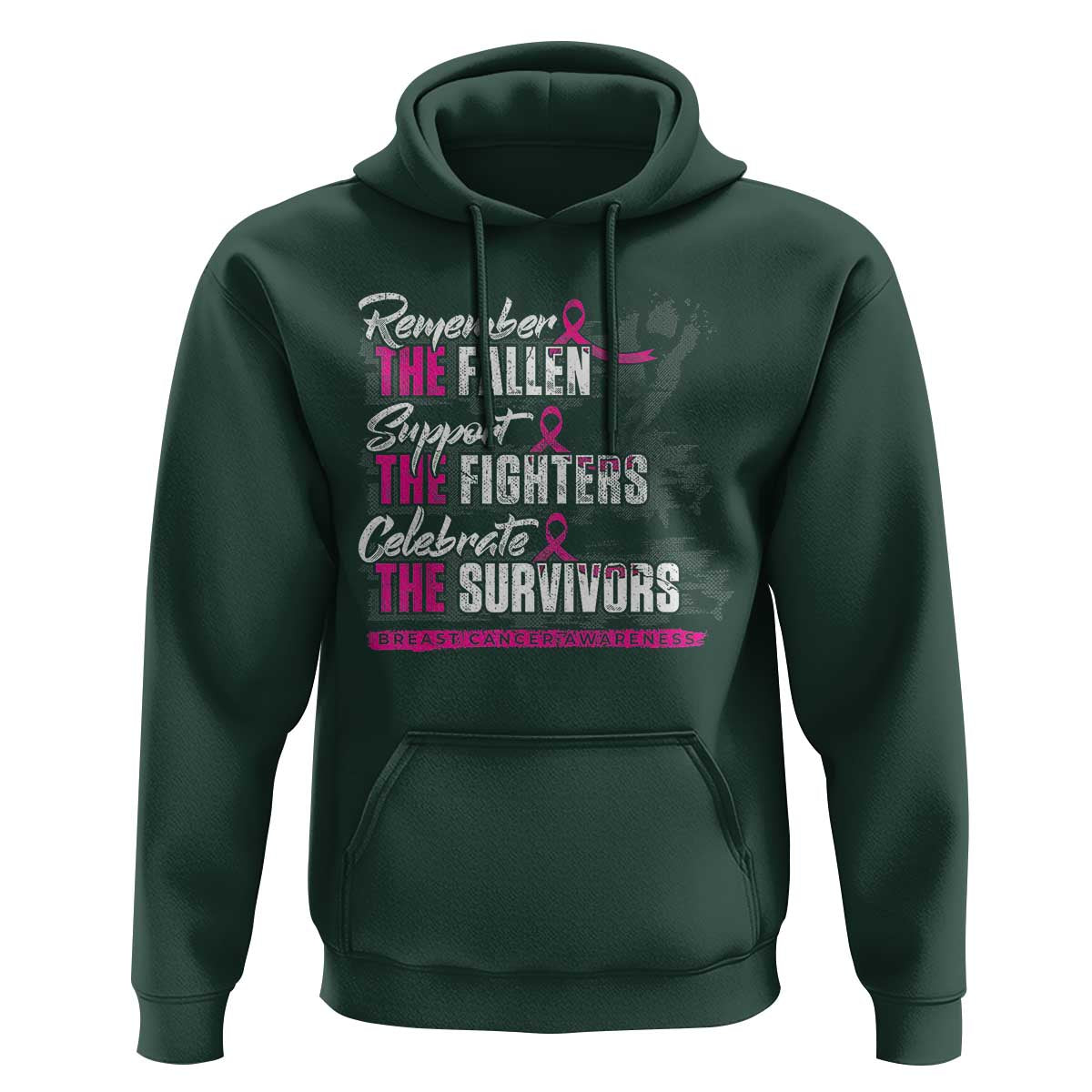 Breast Cancer Awareness Hoodie Remember The Fallen Support The Fighters