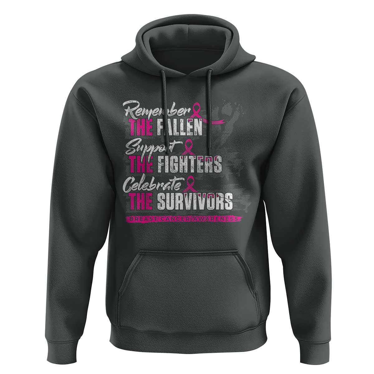 Breast Cancer Awareness Hoodie Remember The Fallen Support The Fighters