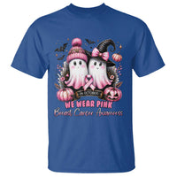 Breast Cancer Awareness Witch T Shirt In October We Wear Pink Ghost Witch - Wonder Print Shop