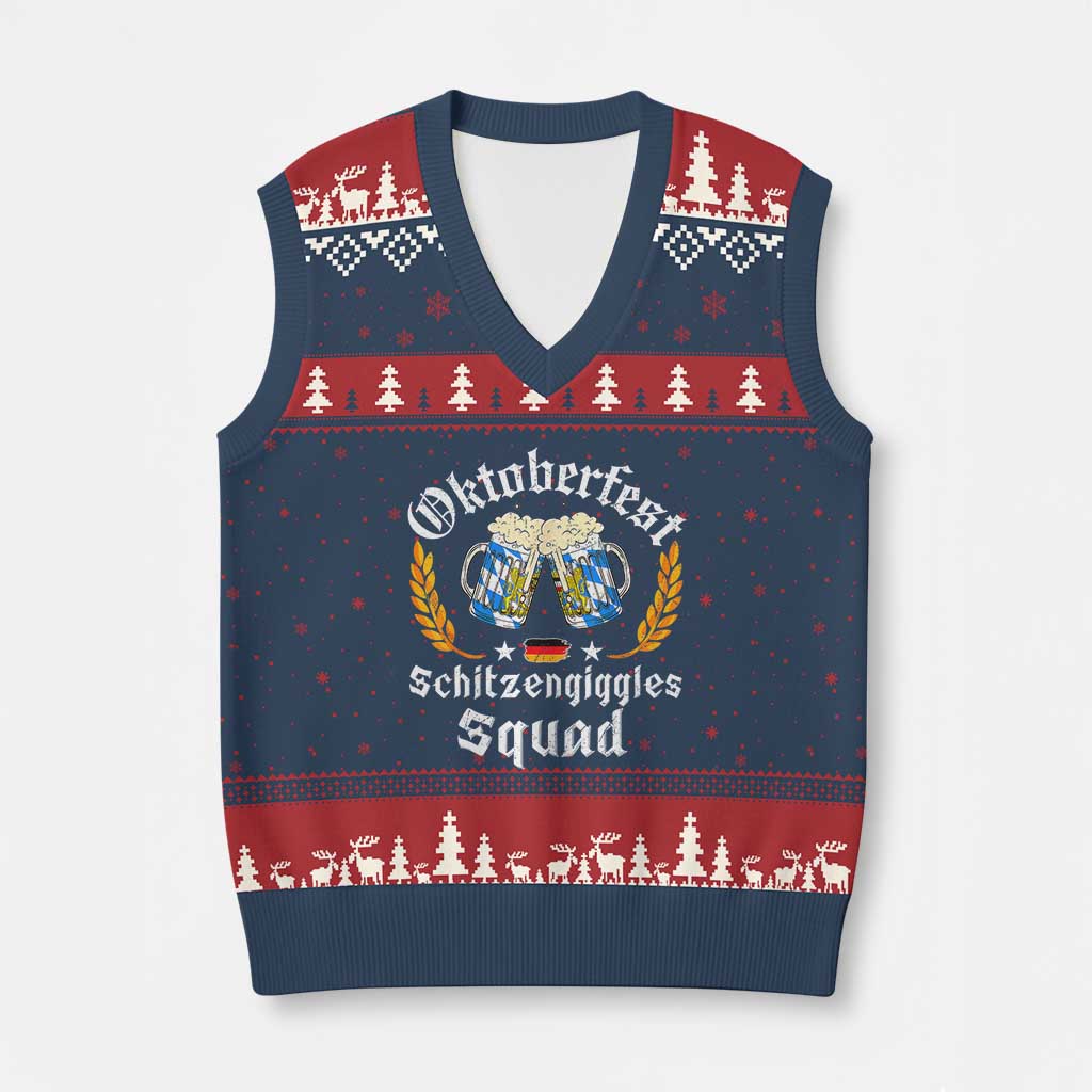 Oktoberfest Squad V-Neck Knit Sweater Vest Bavarian Festival Munich Beer - Wonder Print Shop