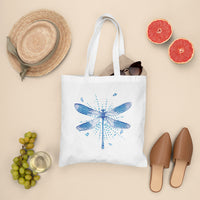 Dragonfly Lover We Rise By Lifting Others Inspirational Tote Bag, Dragonfly Tote Bag, Gift for Women, Dragonfly Lover Tote Bag - Wonder Print Shop