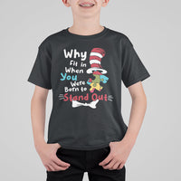 Autism Autistic Why Fit In When You Were Born to Stand Out Kid T-Shirt - Wonder Print Shop
