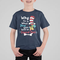 Autism Autistic Why Fit In When You Were Born to Stand Out Kid T-Shirt - Wonder Print Shop