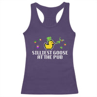 Funny St Patricks Day Racerback Tank Top Silliest Goose At The Pub Funny St. Patrick’s Day