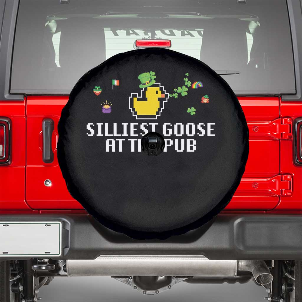 Funny St Patricks Day Spare Tire Cover Silliest Goose At The Pub Funny St. Patrick’s Day