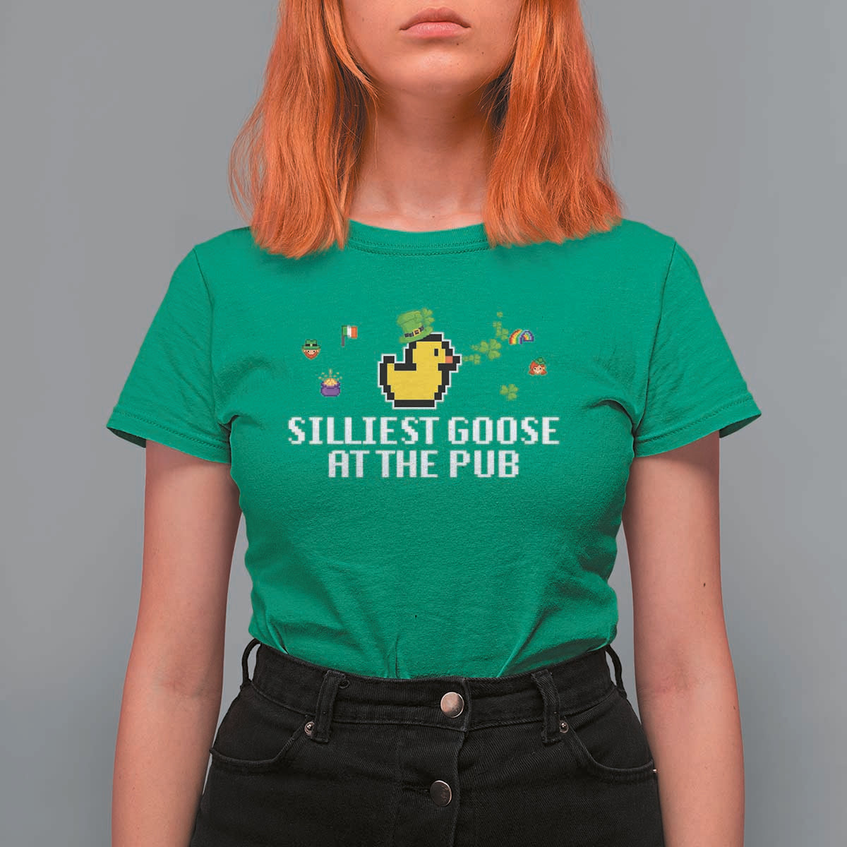 Funny St Patricks Day T Shirt For Women Silliest Goose At The Pub Funny St. Patricks Day - Wonder Print Shop