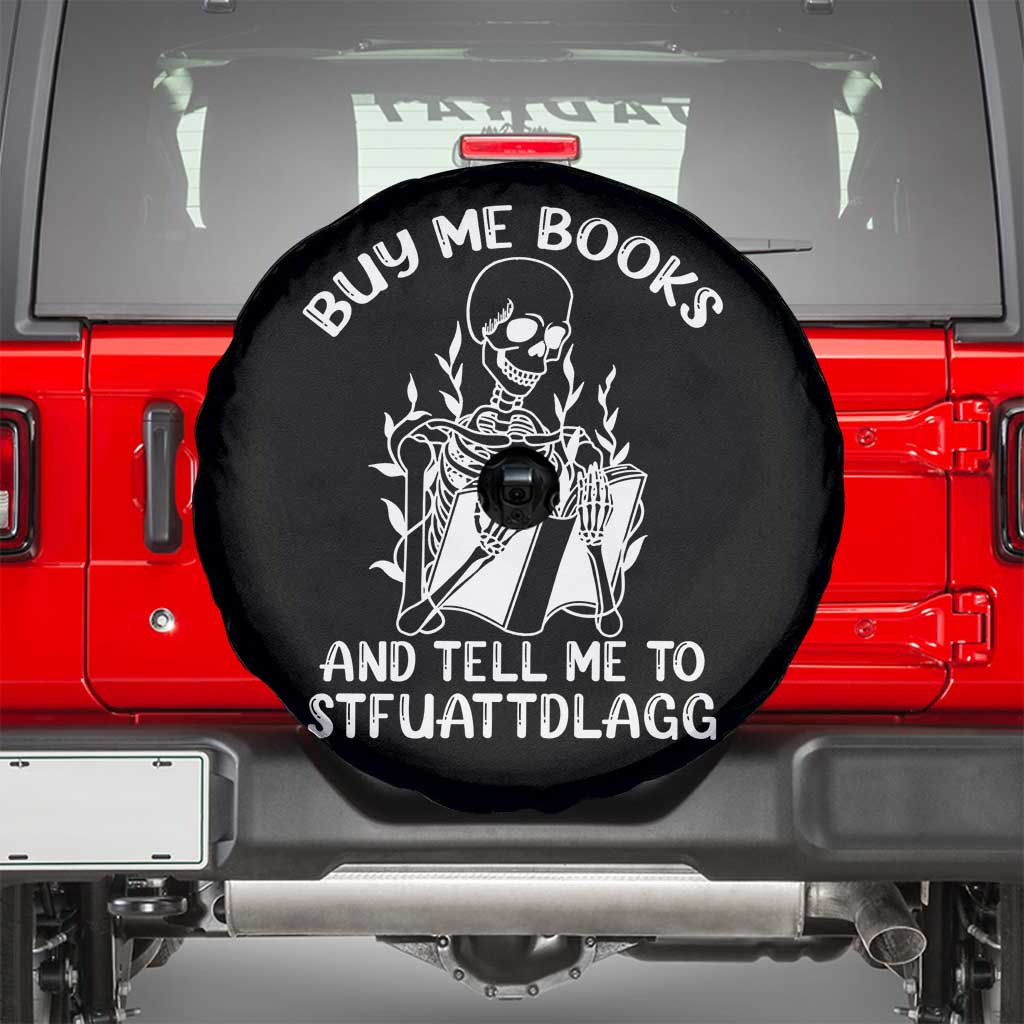 Reading Skeleton Spare Tire Cover Buy Me Books And Tell Me To STFUATTDLAGG Funny Smut Reader