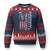 No Kings In America Ugly Christmas Sweater Retro Freedom American Betsy Ross Flag - Wonder Print Shop