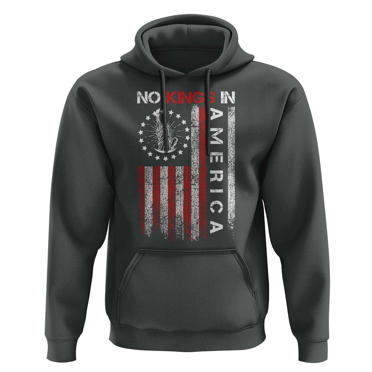 No Kings In America Hoodie Retro Freedom American Betsy Ross Flag