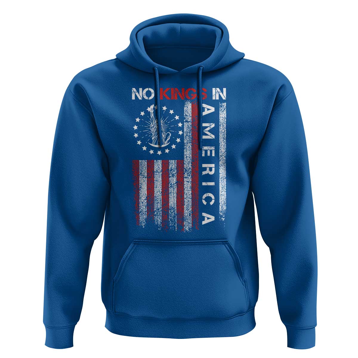 No Kings In America Hoodie Retro Freedom American Betsy Ross Flag