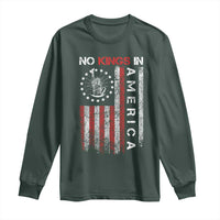 No Kings In America Long Sleeve Shirt Retro Freedom American Betsy Ross Flag