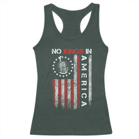 No Kings In America Racerback Tank Top Retro Freedom American Betsy Ross Flag