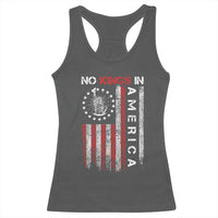 No Kings In America Racerback Tank Top Retro Freedom American Betsy Ross Flag