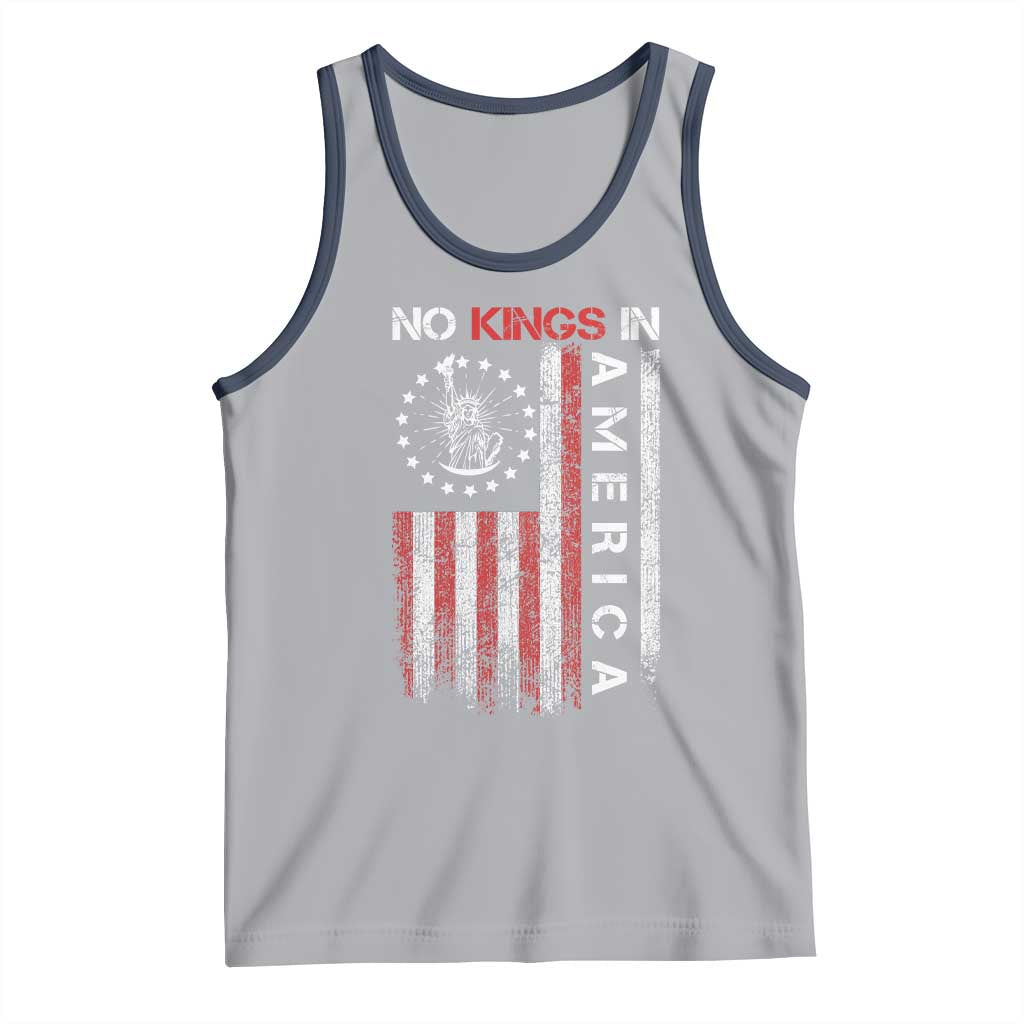 No Kings In America Tank Top Retro Freedom American Betsy Ross Flag