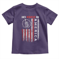 No Kings In America Toddler T Shirt Retro Freedom American Betsy Ross Flag