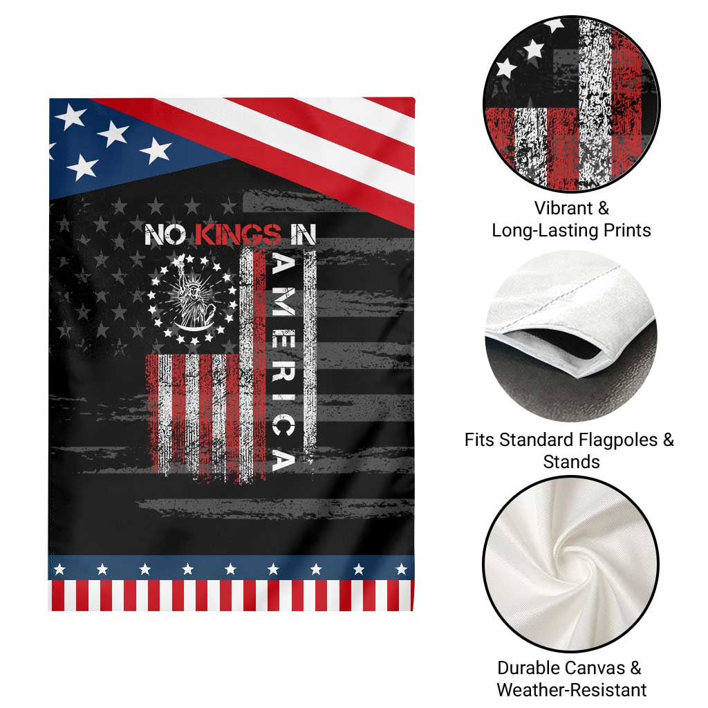 No Kings In America Garden Flag Retro Freedom American Betsy Ross Flag