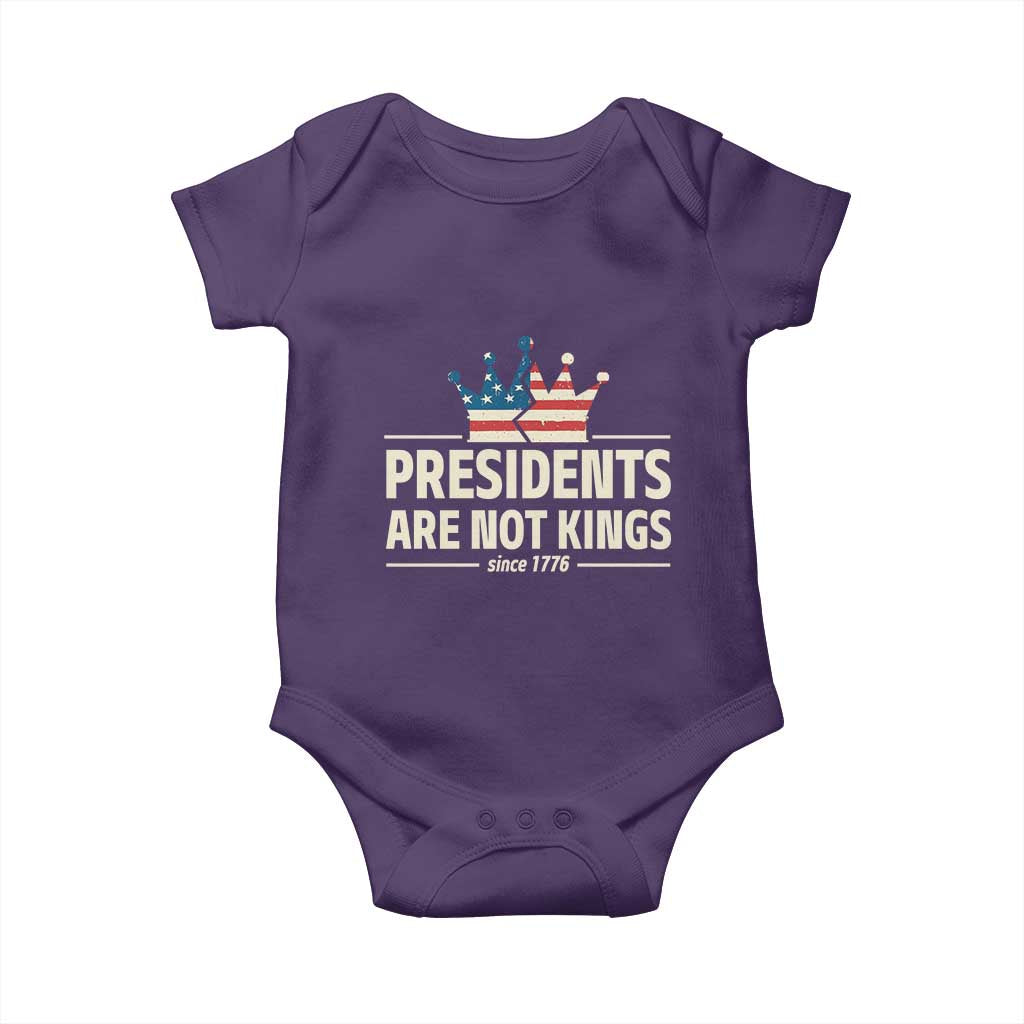 Presidents Are Not Kings Baby Onesie Since 1776 American Flag