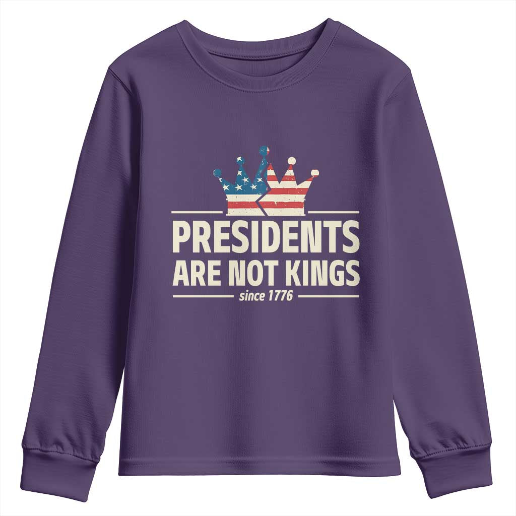 Presidents Are Not Kings Youth Sweatshirt Since 1776 American Flag