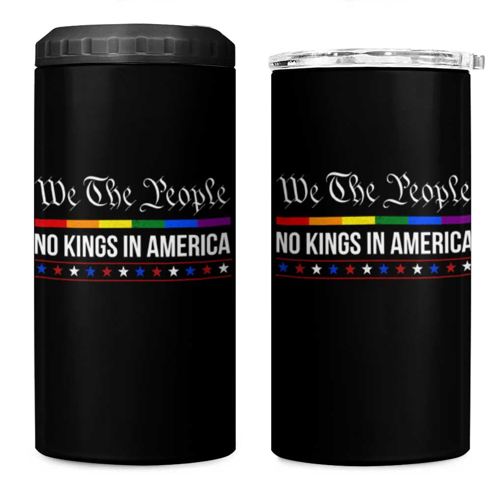 No Kings In America 4 in 1 Can Cooler Tumbler We The People