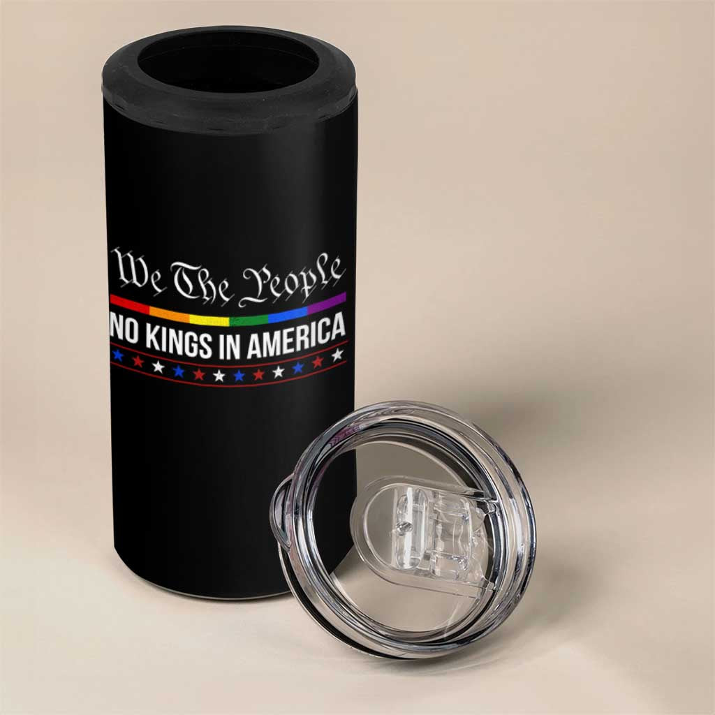 No Kings In America 4 in 1 Can Cooler Tumbler We The People