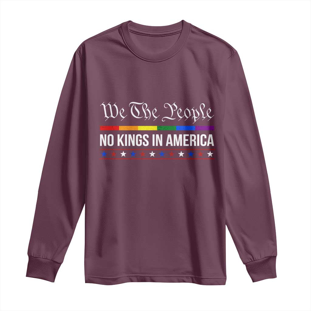 No Kings In America Long Sleeve Shirt We The People
