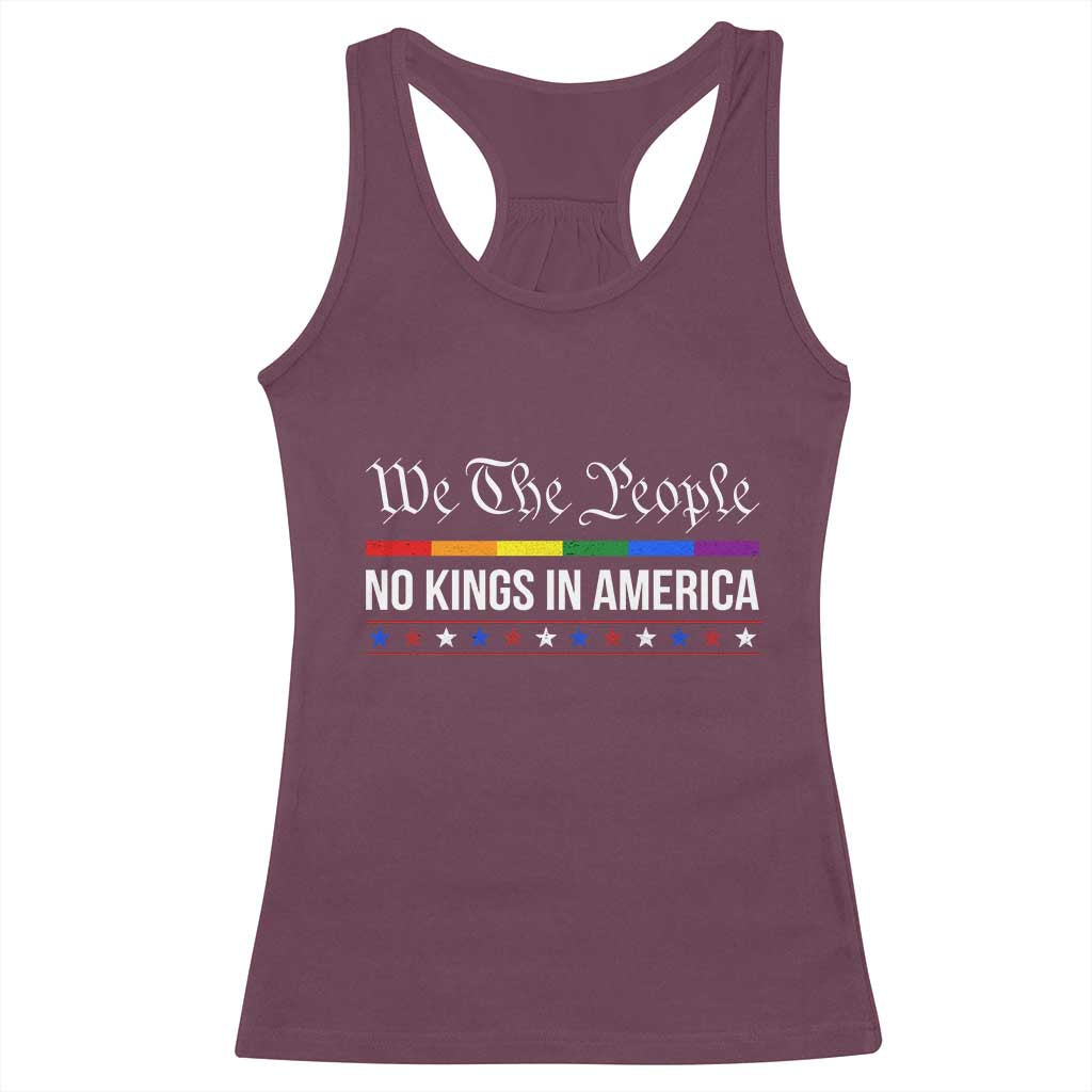 No Kings In America Racerback Tank Top We The People