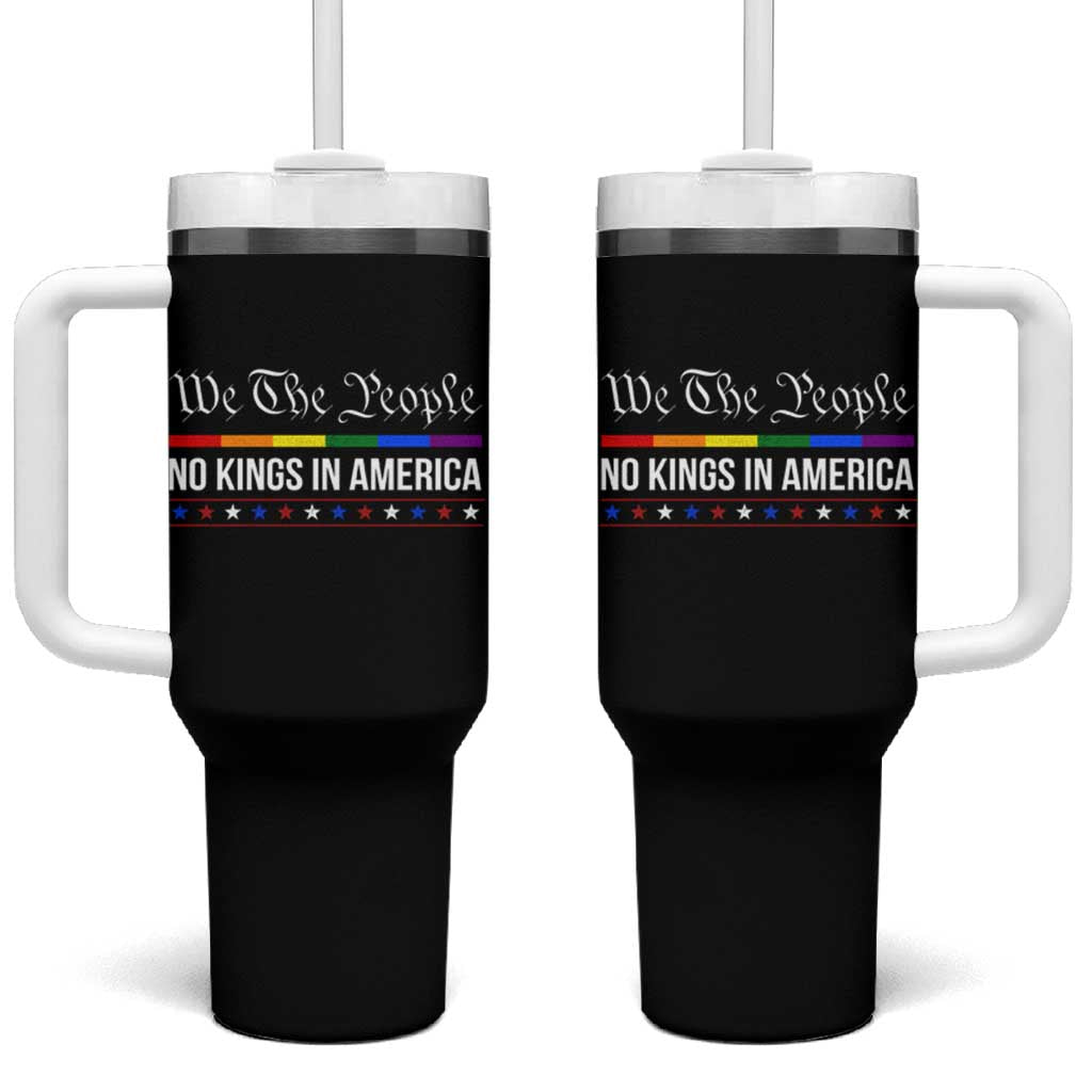No Kings In America Tumbler With Handle We The People