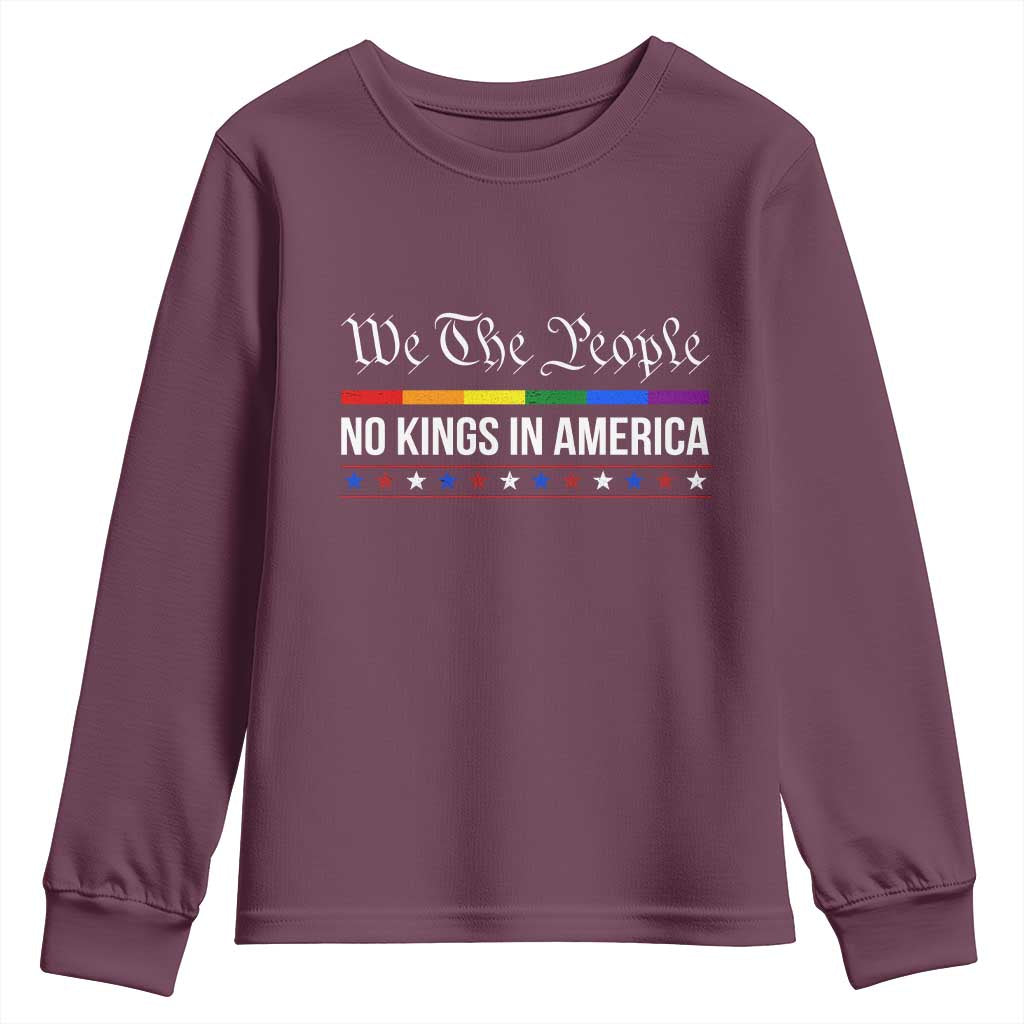No Kings In America Youth Sweatshirt We The People
