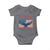 No Kings Only Freedom Baby Onesie American Flag Bald Eagle Retro Vintage