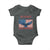 No Kings Only Freedom Baby Onesie American Flag Bald Eagle Retro Vintage