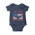 No Kings Only Freedom Baby Onesie American Flag Bald Eagle Retro Vintage