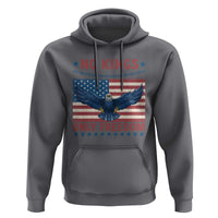 No Kings Only Freedom Hoodie American Flag Bald Eagle Retro Vintage