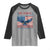 No Kings Only Freedom Raglan Shirt American Flag Bald Eagle Retro Vintage