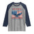 No Kings Only Freedom Raglan Shirt American Flag Bald Eagle Retro Vintage