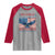 No Kings Only Freedom Raglan Shirt American Flag Bald Eagle Retro Vintage