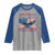 No Kings Only Freedom Raglan Shirt American Flag Bald Eagle Retro Vintage