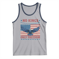 No Kings Only Freedom Tank Top American Flag Bald Eagle Retro Vintage