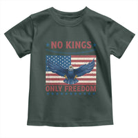 No Kings Only Freedom Toddler T Shirt American Flag Bald Eagle Retro Vintage
