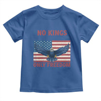 No Kings Only Freedom Toddler T Shirt American Flag Bald Eagle Retro Vintage